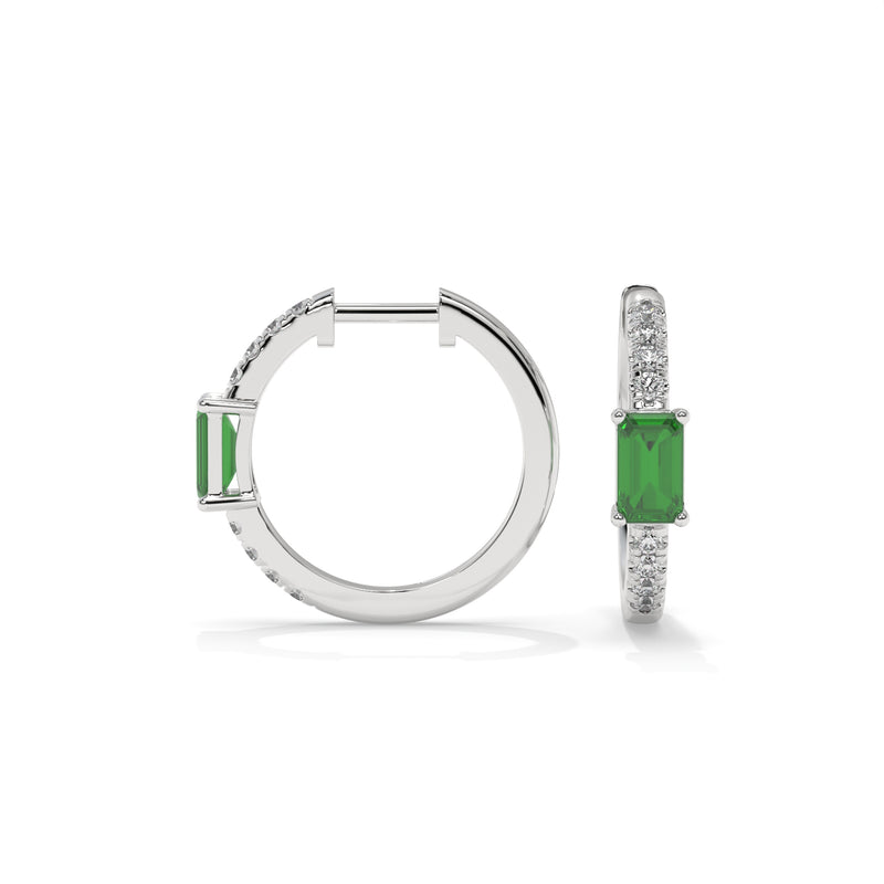 14K White Gold - Emerald