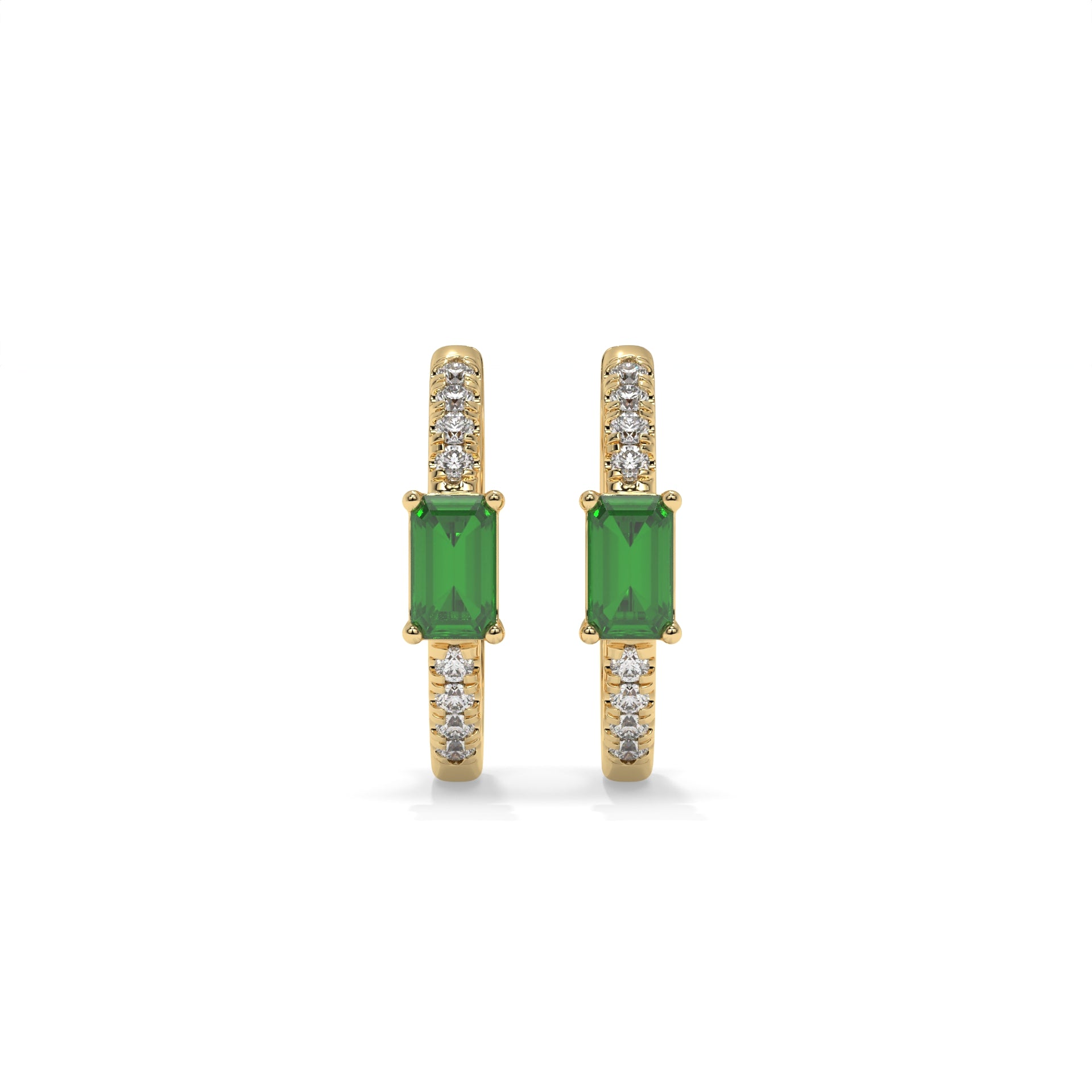 14K Yellow Gold - Emerald