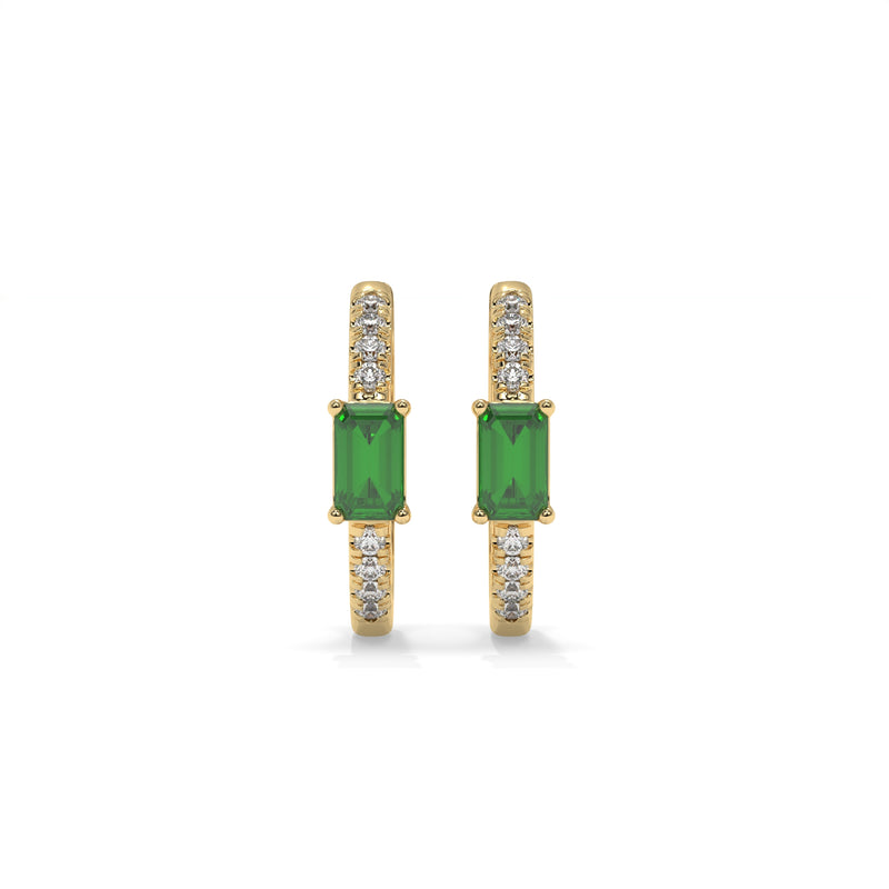 14K Yellow Gold - Emerald