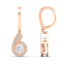 Spiral Triple Row Dancing Diamond Dangle Earrings - Milano