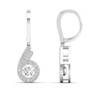 Spiral Triple Row Dancing Diamond Dangle Earrings - Milano