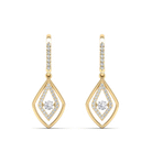 Double Drop Dancing Diamond Dangle Earrings - Milano
