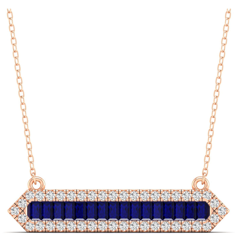 14K Rose Gold - Sapphire