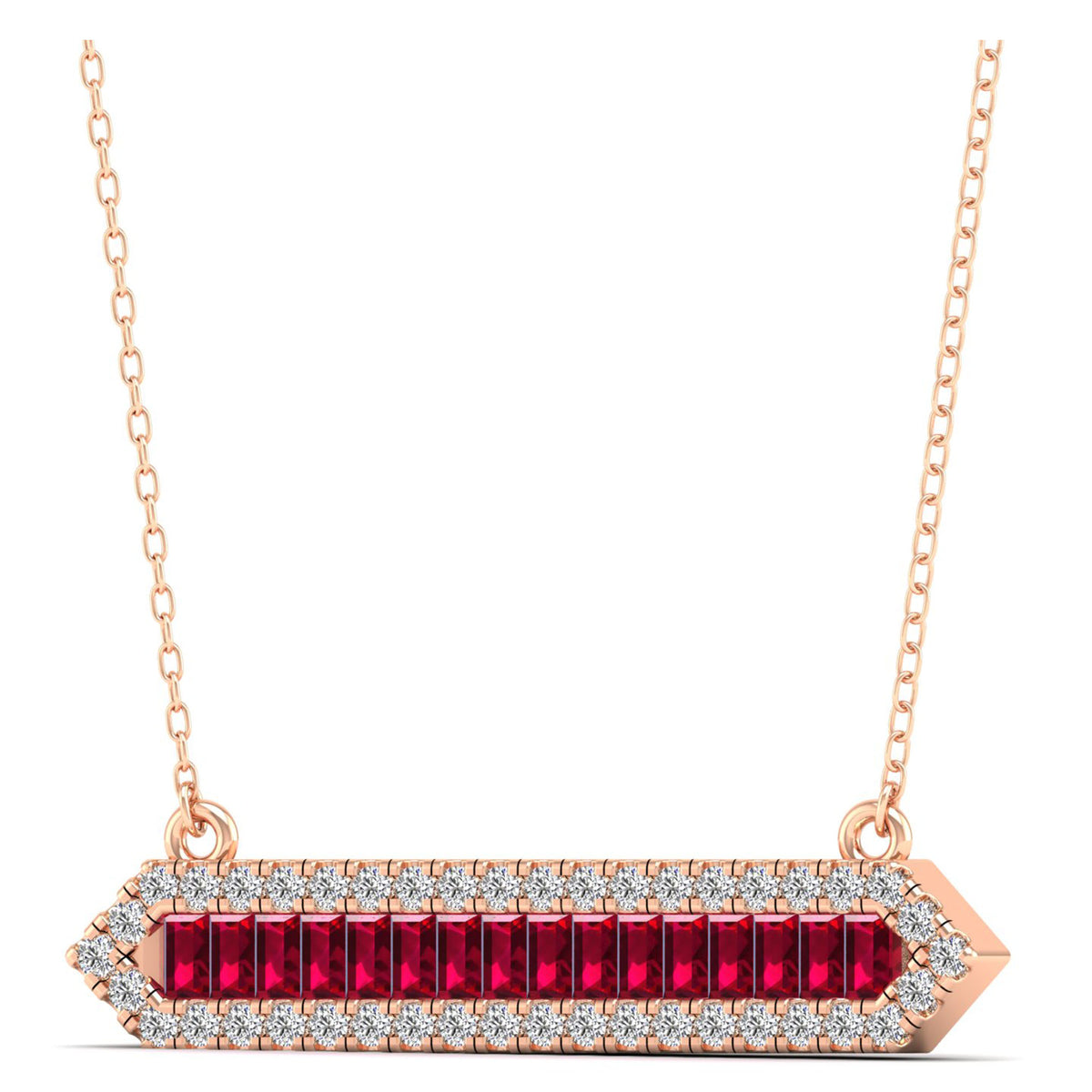14K Rose Gold - Ruby