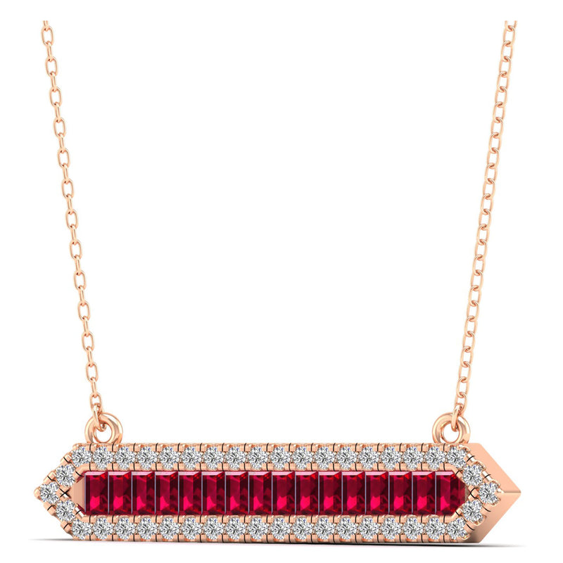14K Rose Gold - Ruby