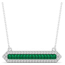 14K White Gold - Emerald