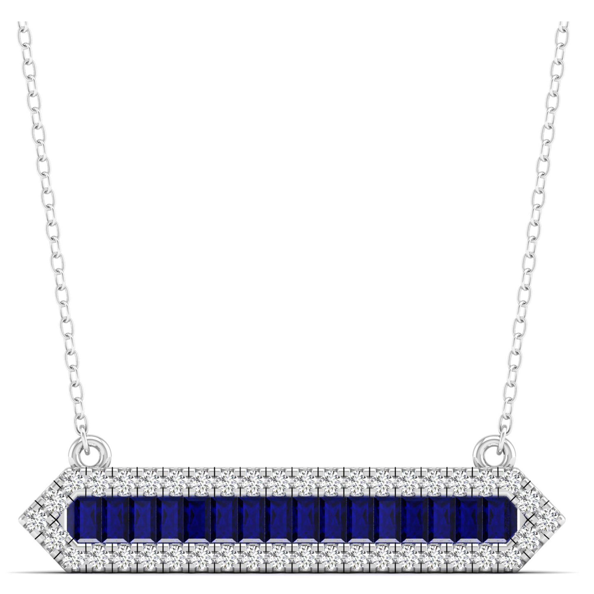 14K White Gold - Sapphire