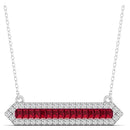 14K White Gold - Ruby