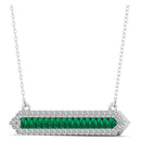 14K White Gold - Emerald