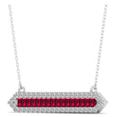 14K White Gold - Ruby