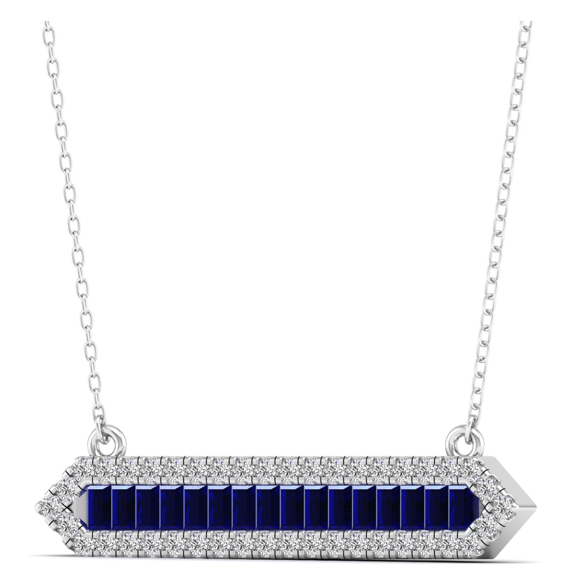 14K White Gold - Sapphire