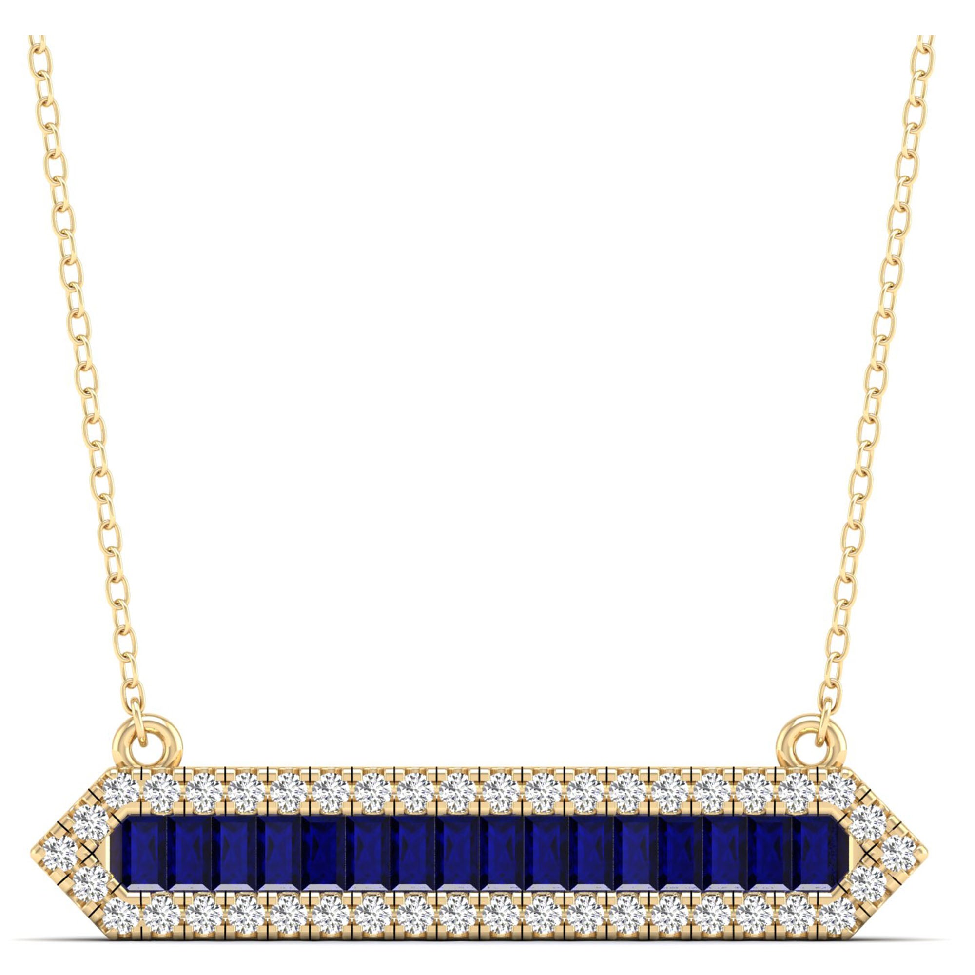 14K Yellow Gold - Sapphire