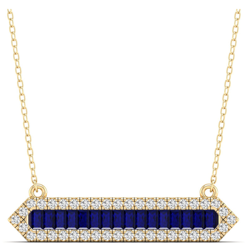 14K Yellow Gold - Sapphire
