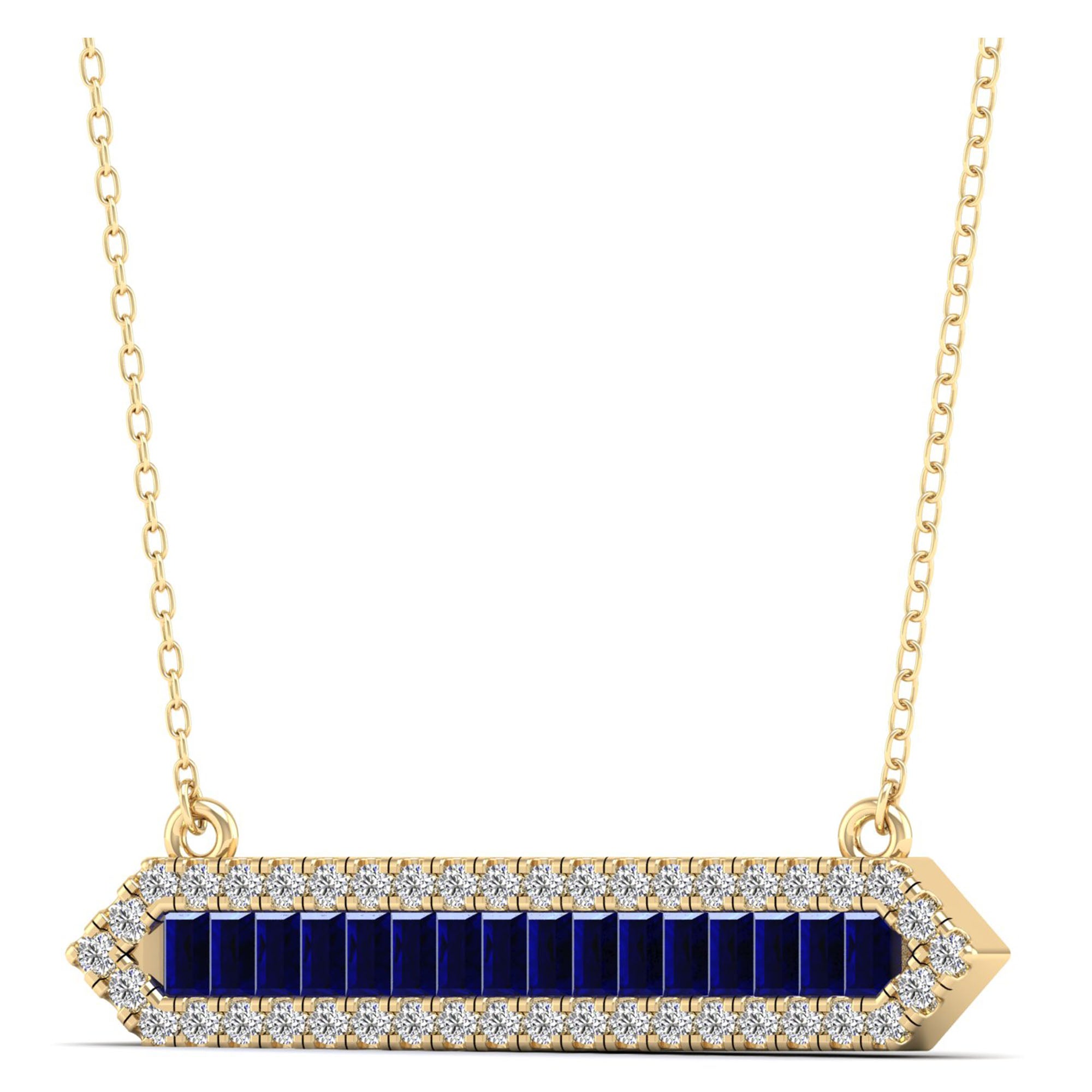 14K Yellow Gold - Sapphire