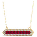 14K Yellow Gold - Ruby
