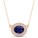 14K Rose Gold - Sapphire