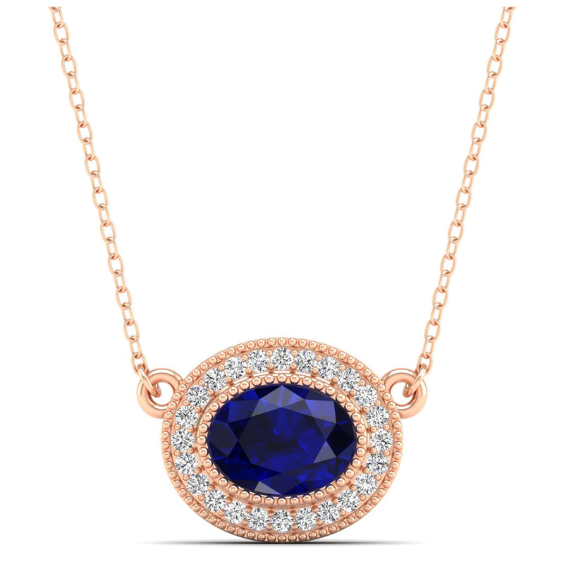 14K Rose Gold - Sapphire