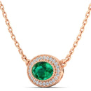 14K Rose Gold - Emerald