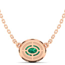 14K Rose Gold - Emerald