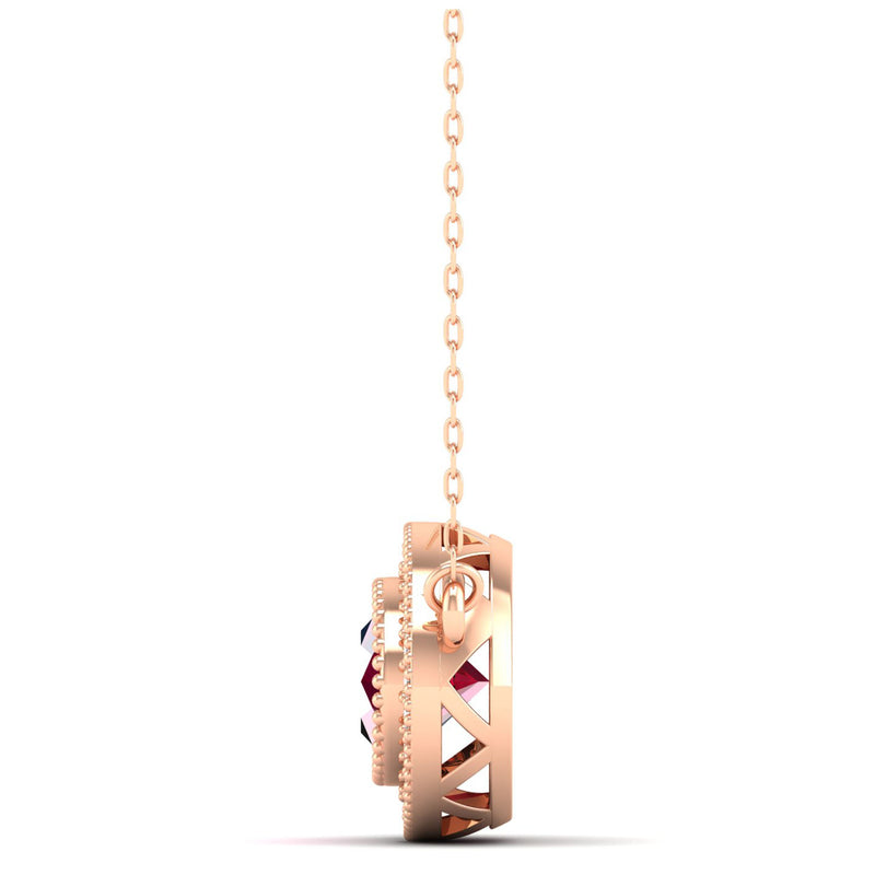 14K Rose Gold - Ruby