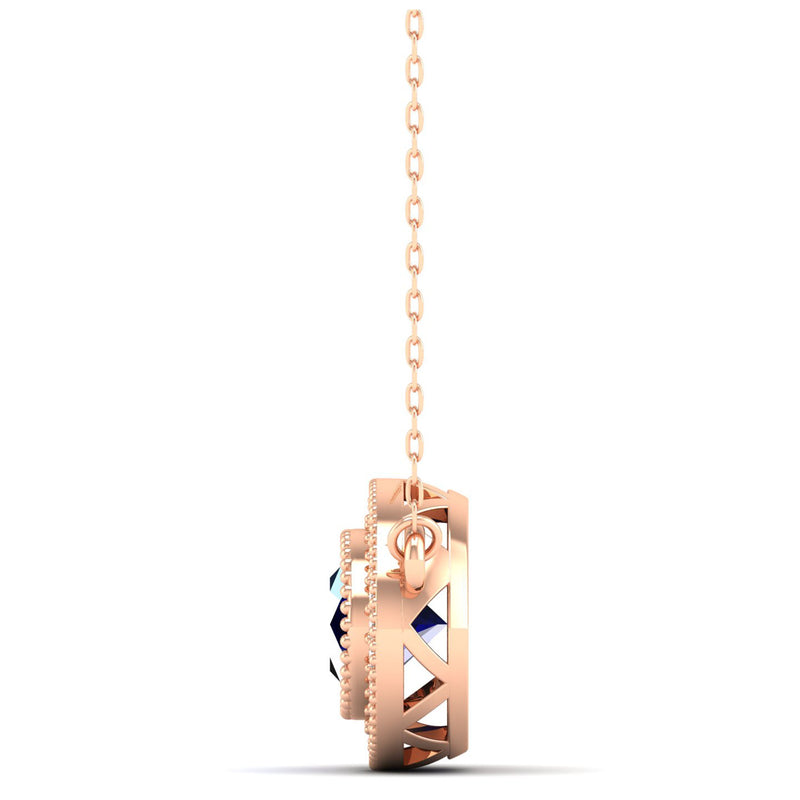 14K Rose Gold - Sapphire