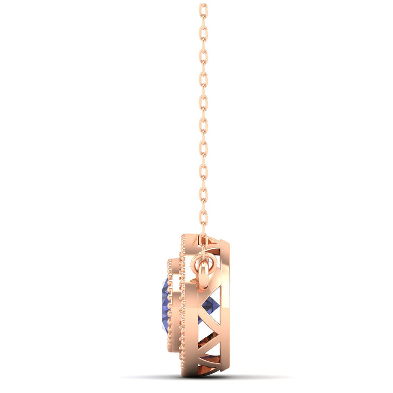 14K Rose Gold - Tanzanite