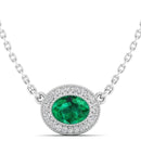 14K White Gold - Emerald