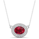 14K White Gold - Ruby