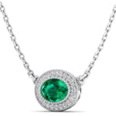 14K White Gold - Emerald
