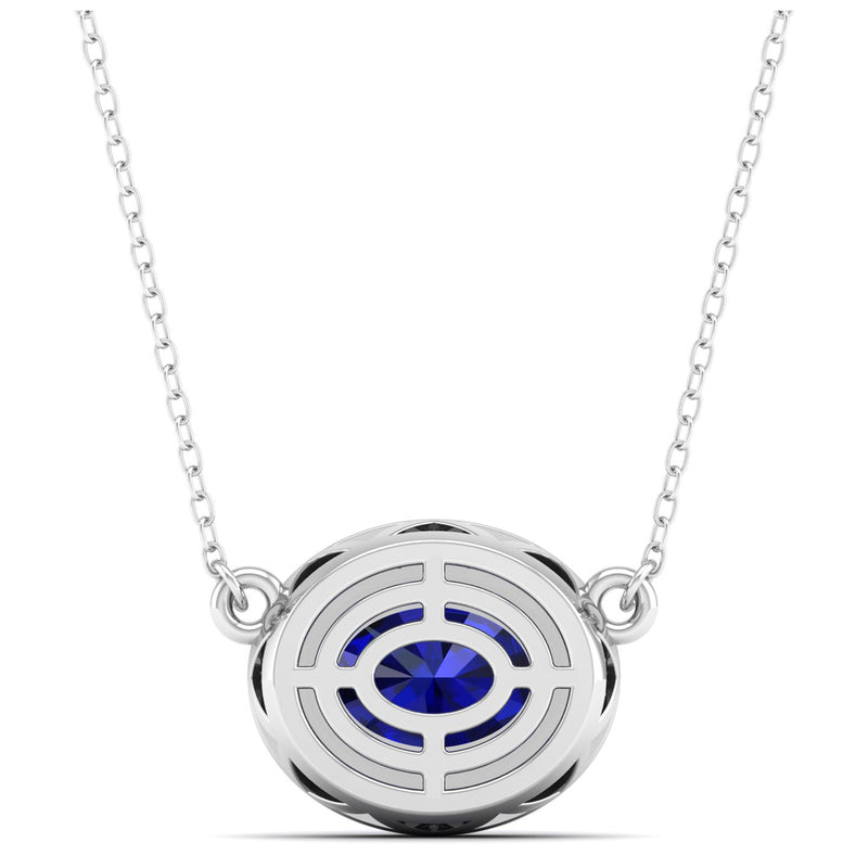14K White Gold - Sapphire