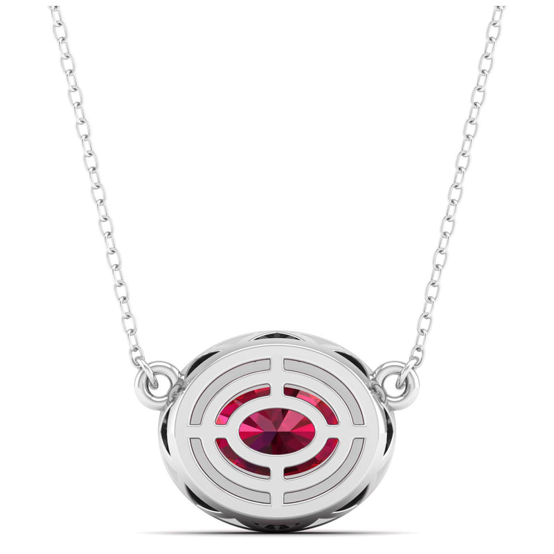 14K White Gold - Ruby