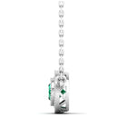 14K White Gold - Emerald