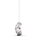 14K White Gold - Ruby