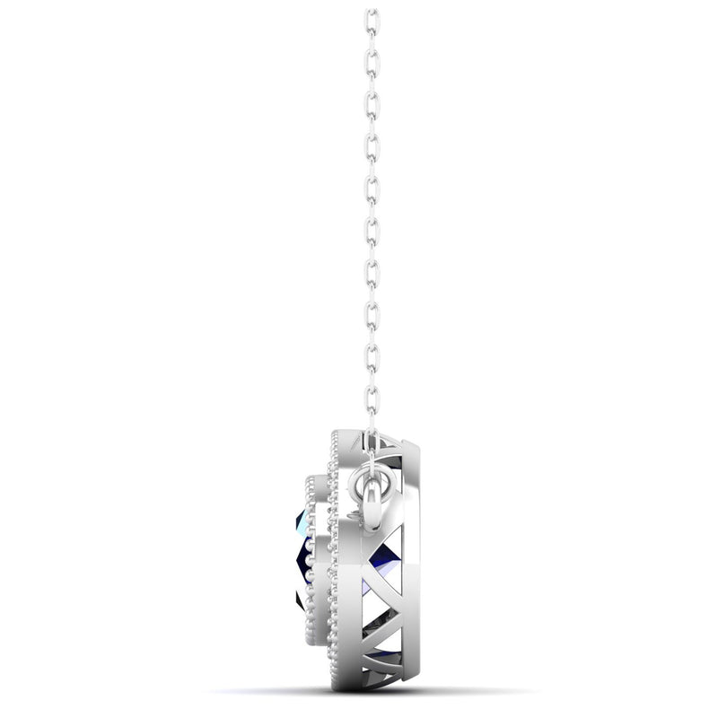 14K White Gold - Sapphire