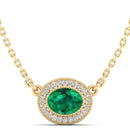 14K Yellow Gold - Emerald