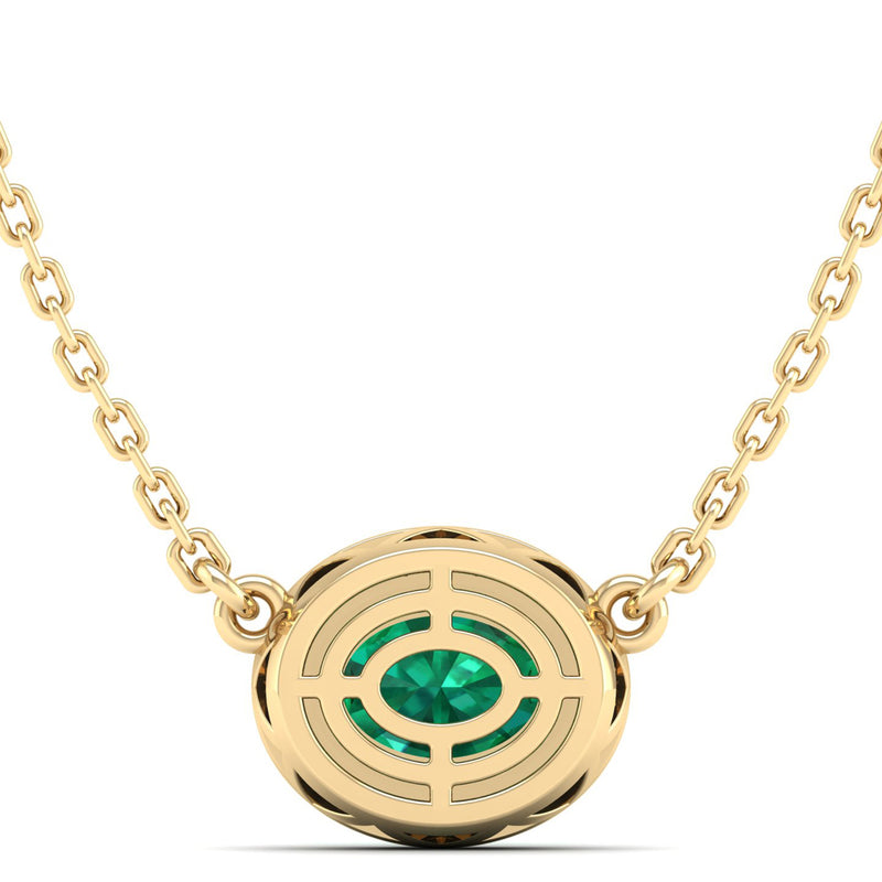 14K Yellow Gold - Emerald