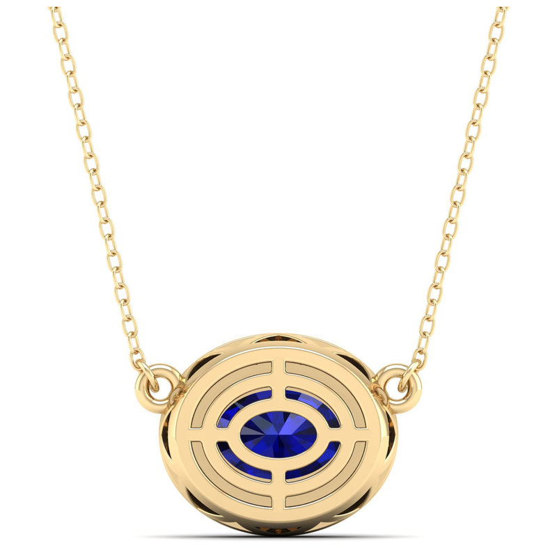 14K Yellow Gold - Sapphire