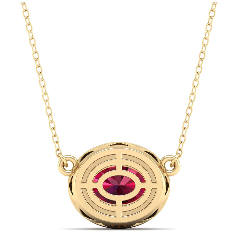14K Yellow Gold - Ruby