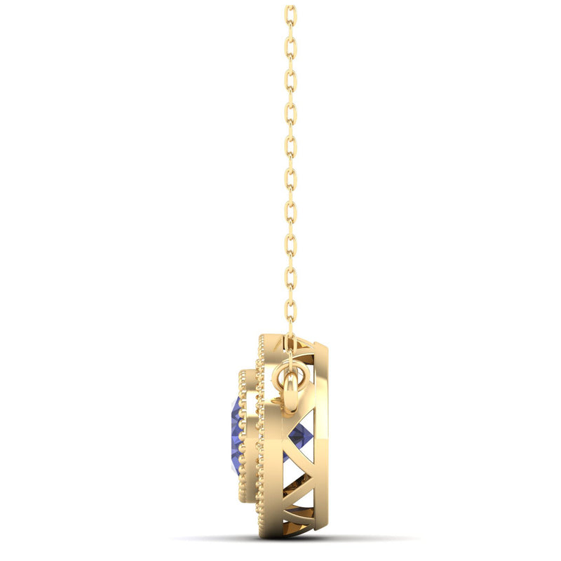 14K Yellow Gold - Tanzanite