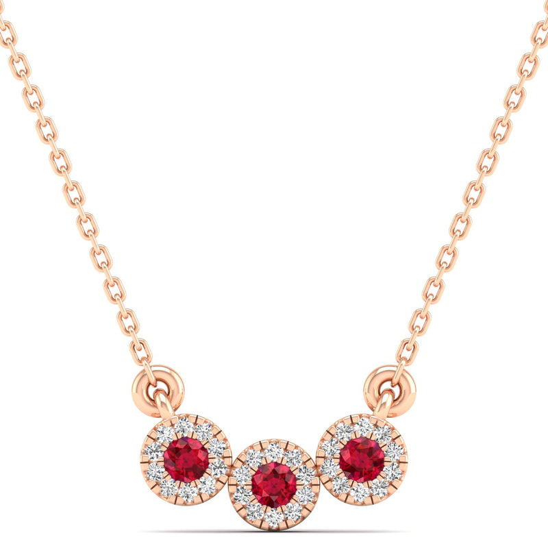 14K Rose Gold - Ruby