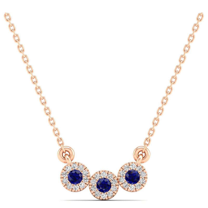 14K Rose Gold - Sapphire