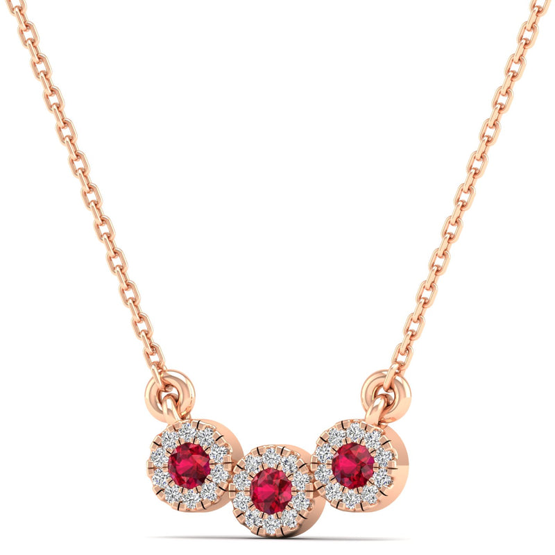 14K Rose Gold - Ruby