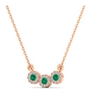 14K Rose Gold - Emerald