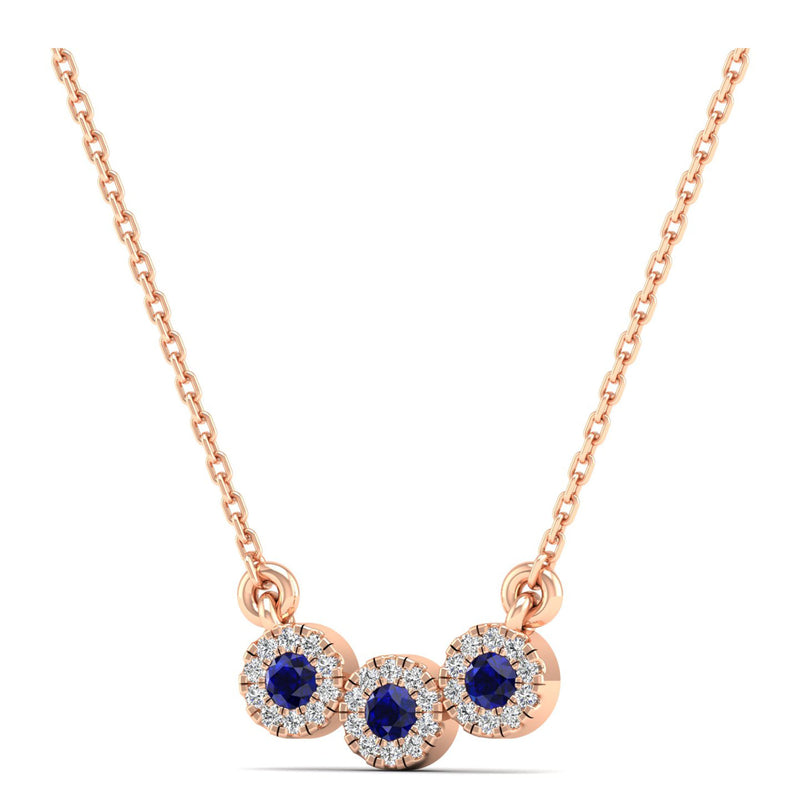 14K Rose Gold - Sapphire