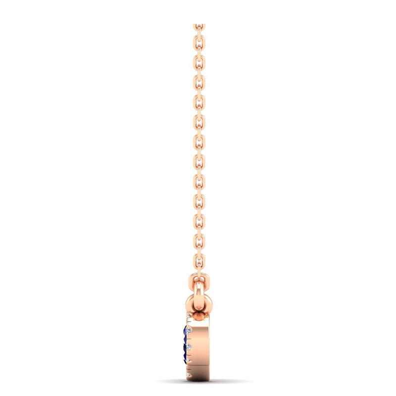 14K Rose Gold - Sapphire