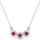 14K White Gold - Ruby