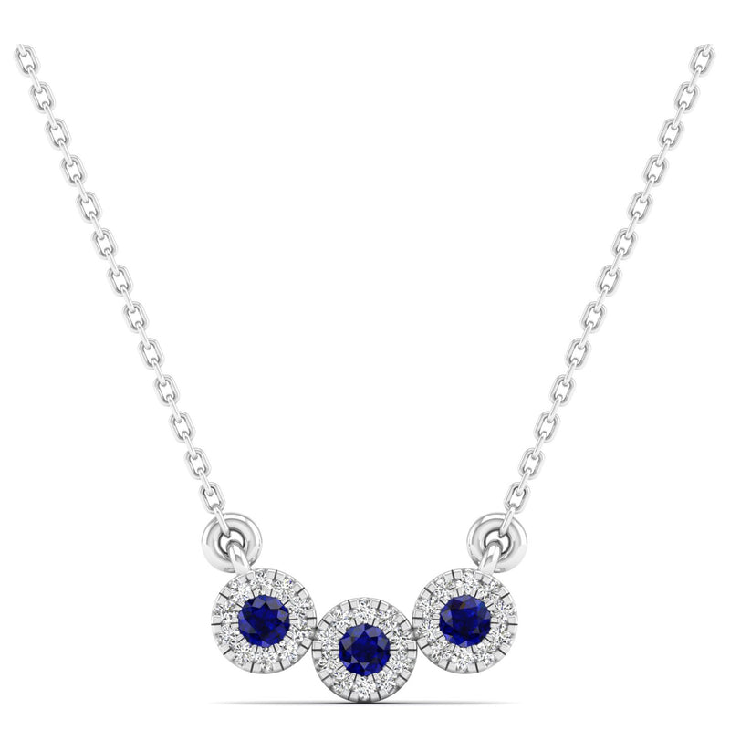 14K White Gold - Sapphire