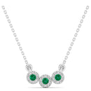 14K White Gold - Emerald
