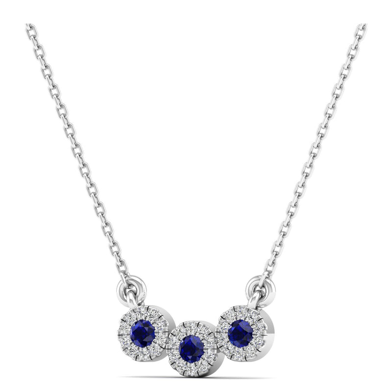 14K White Gold - Sapphire