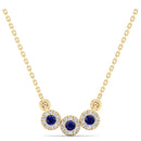 14K Yellow Gold - Sapphire